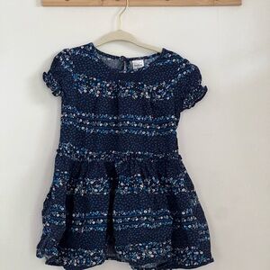 OshKosh B'gosh toddler girl Navy Floral Dress no flaws size 2T